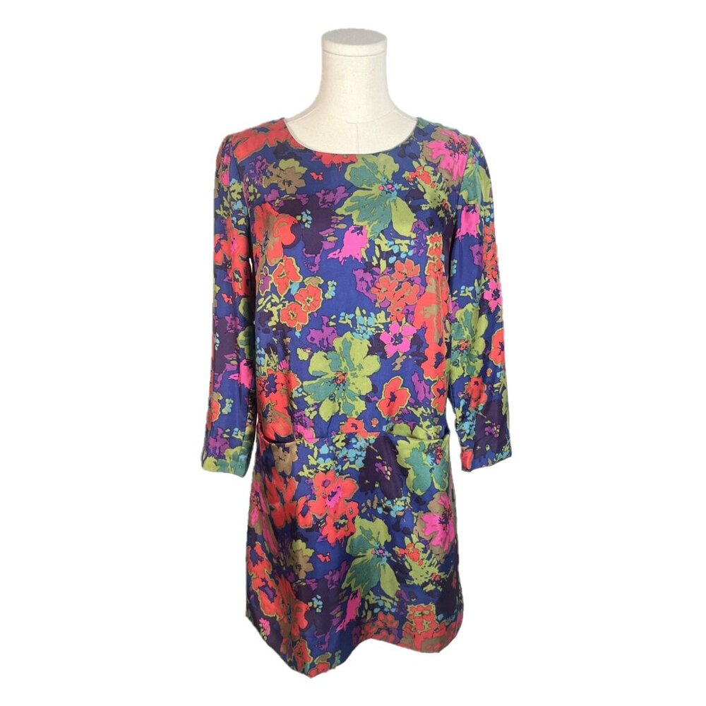 J. Crew Mod Floral Silk Jules Shift Dress